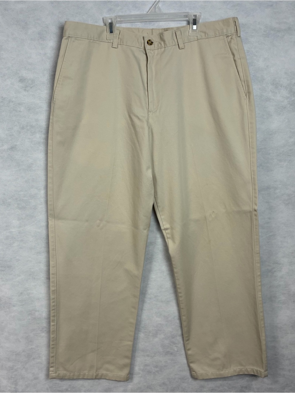 Vintage Y2K St Johns Bay Chino Pants Mens 36x28 Beige Loose Fit Flaw